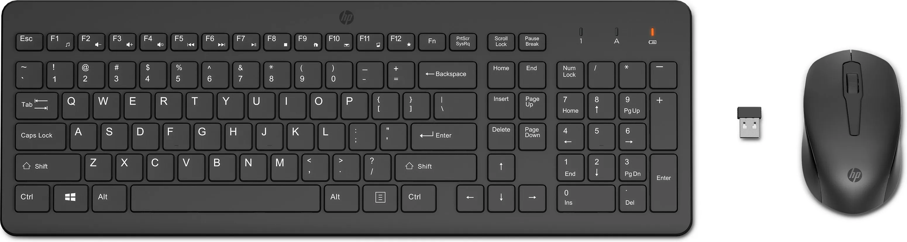 HP 330 -langaton ergonominen n&auml;pp&auml;imist&ouml; ja hiiri, musta