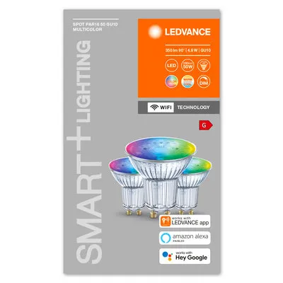 Ledvance SMART+ PAR16 50W/RGBW fr GU10 WiFi 3 pack - C