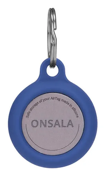 Onsala Silicone Holder, AirTag - keychain, Blue
