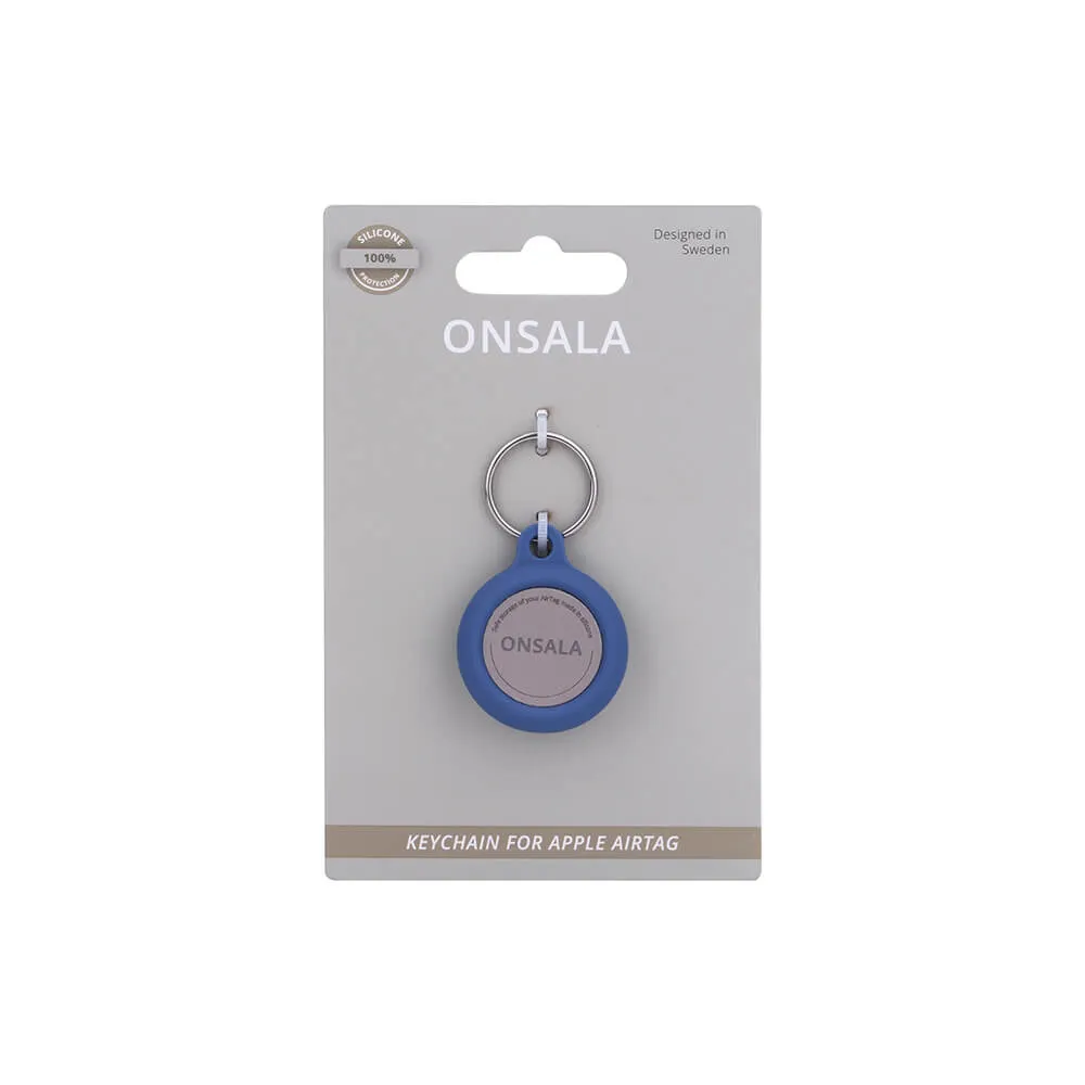 Onsala Silicone Holder, AirTag - keychain, Blue