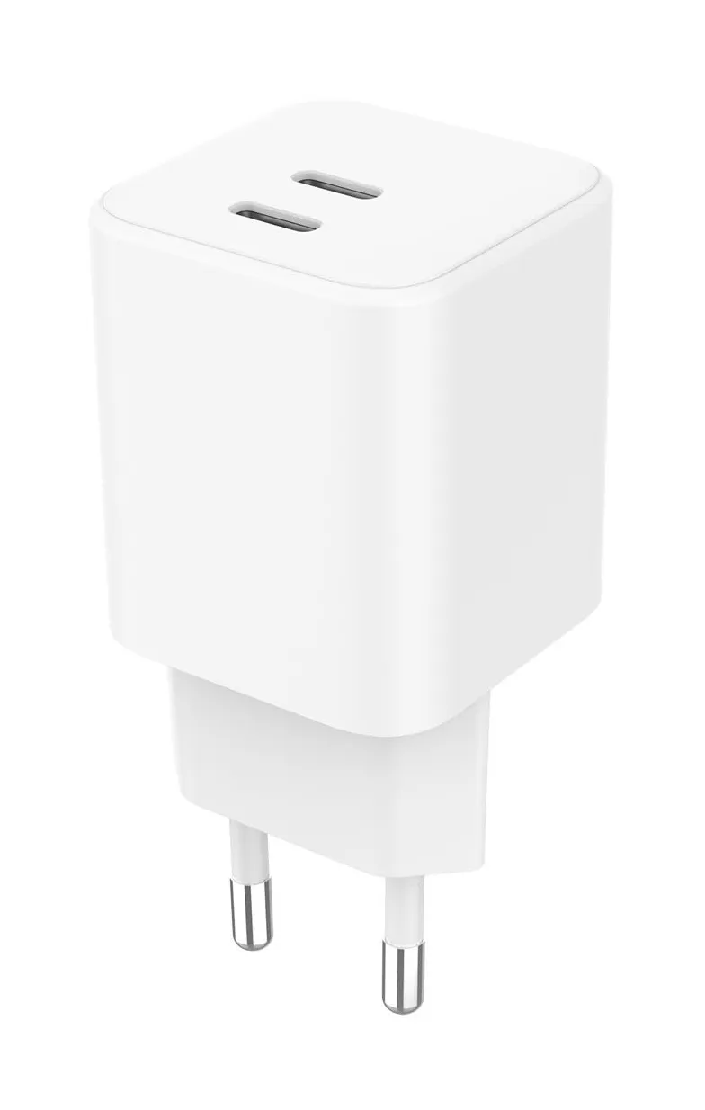 GEAR Charger 220V 2xUSB-C PD/PPS 65W GaN White