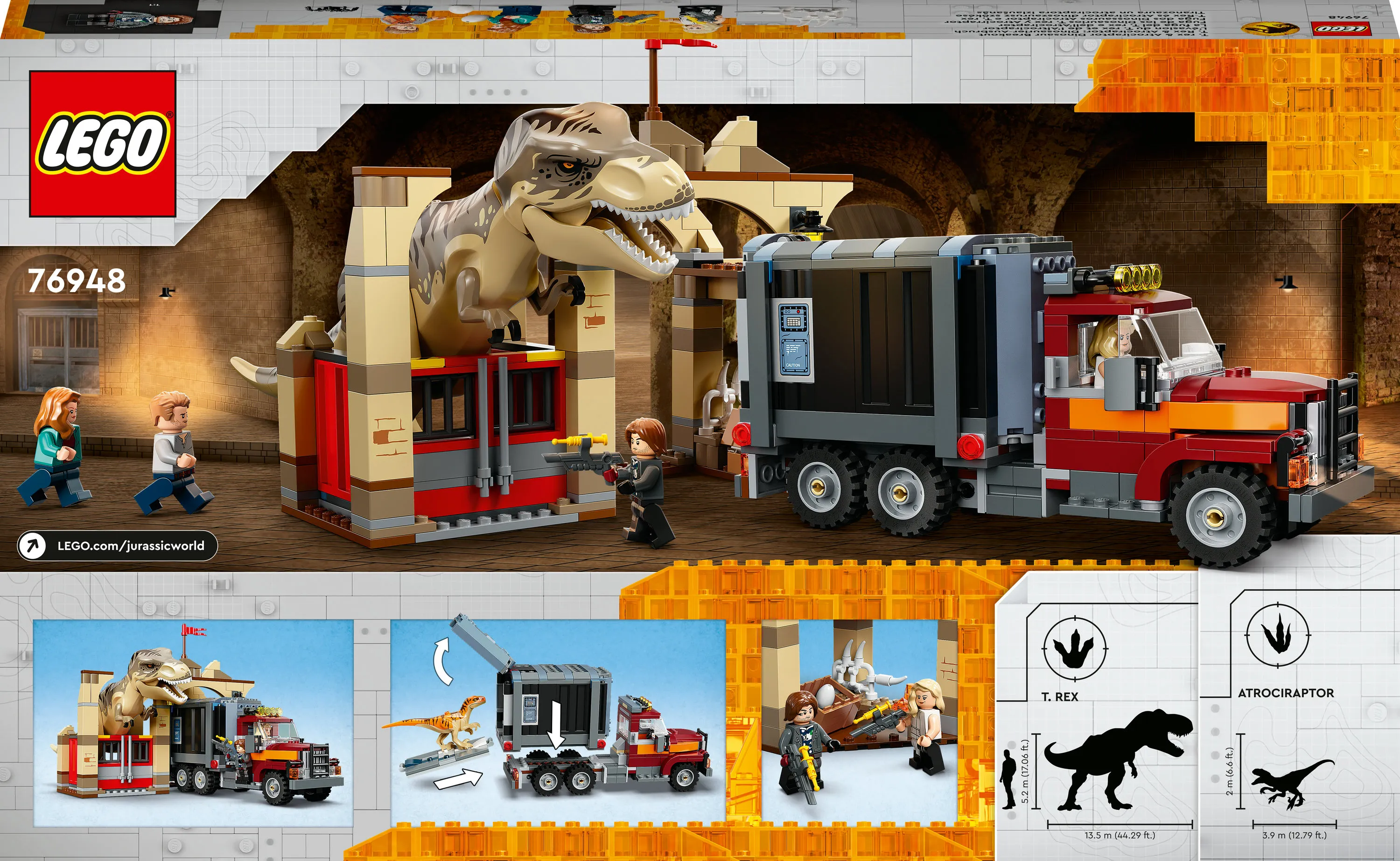 Lego T-Rex &amp; Atrociraptor - Dinosaurieflykt 76948