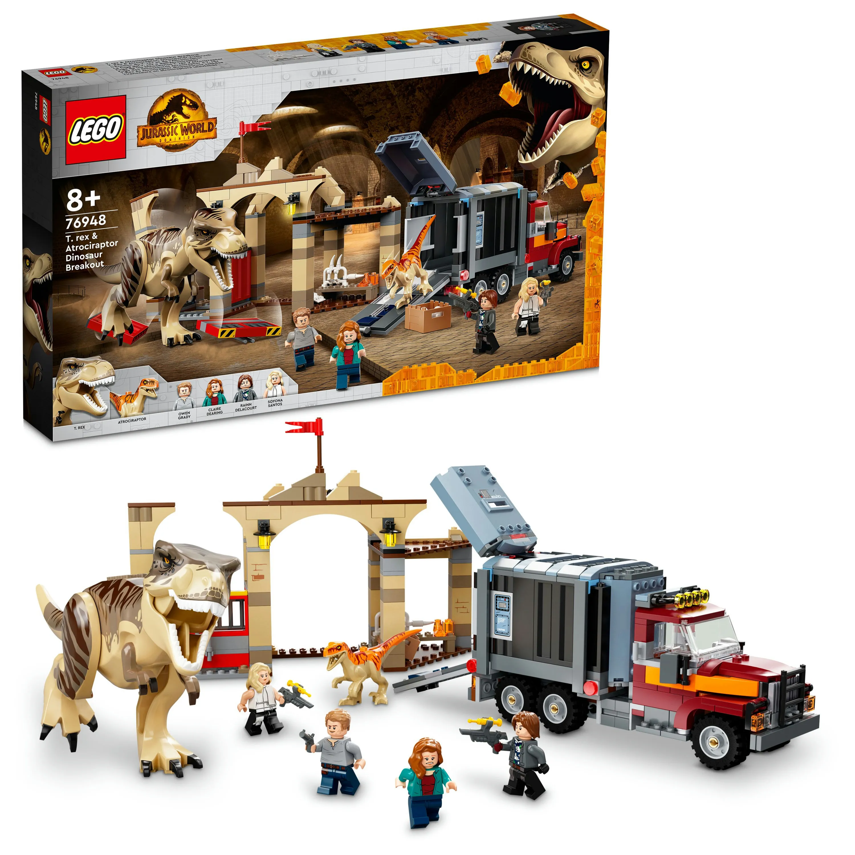 Lego T-Rex &amp; Atrociraptor - Dinosaurieflykt 76948