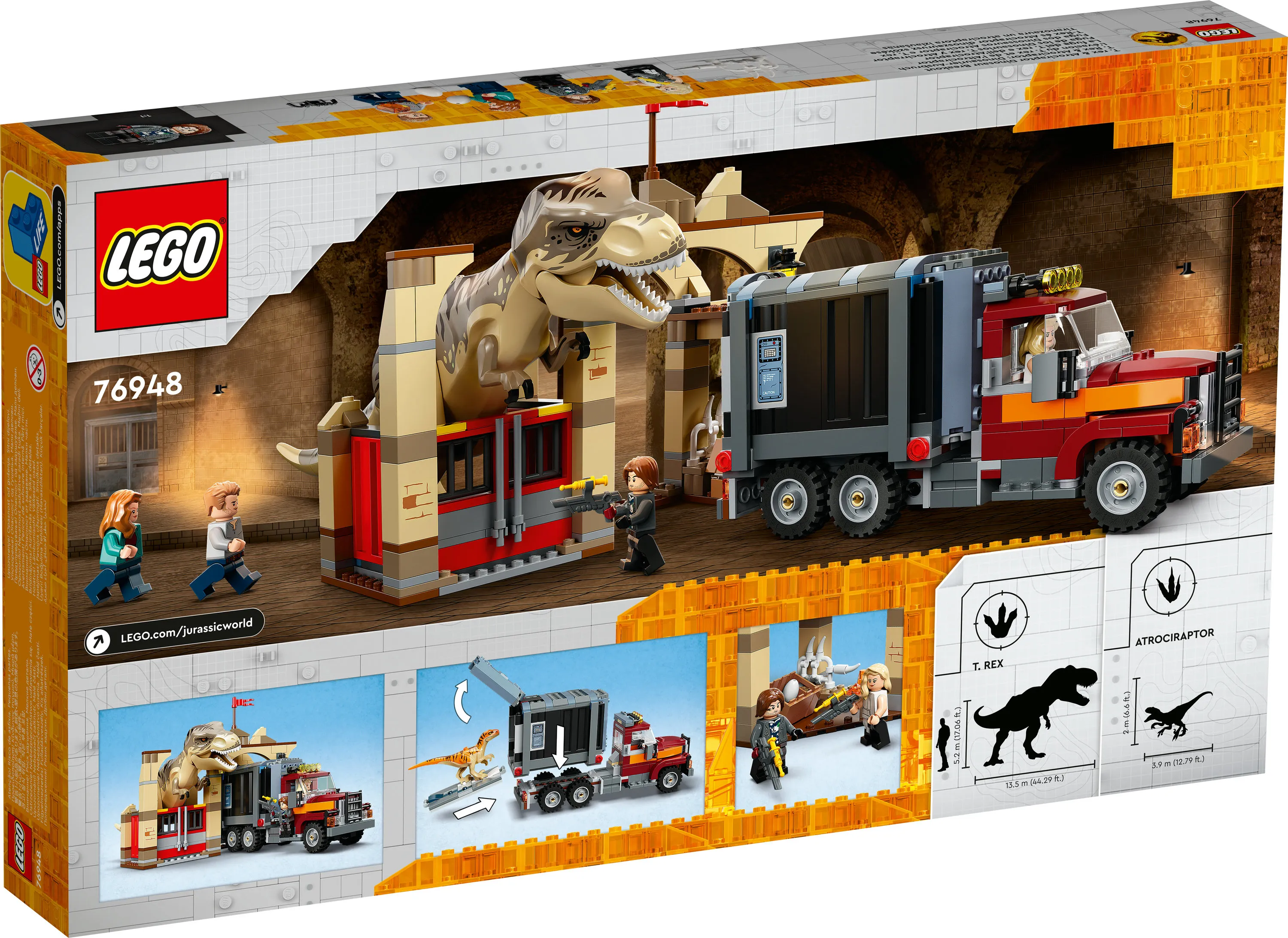 Lego T-Rex &amp; Atrociraptor - Dinosaurieflykt 76948