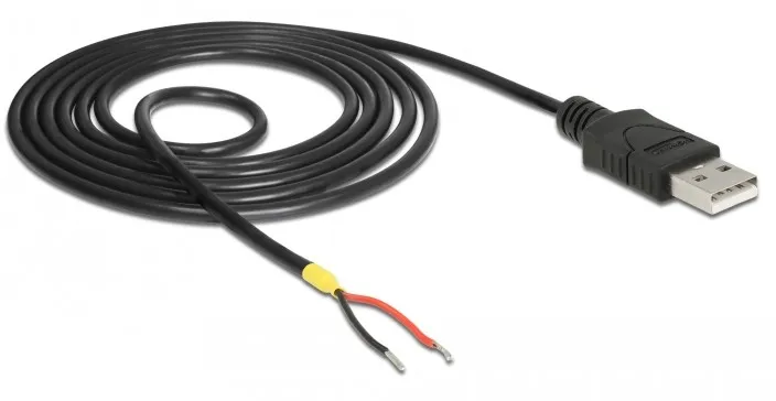 Delock Cable USB 2.0 Type-A male > 2 x open wires power 1.5 m