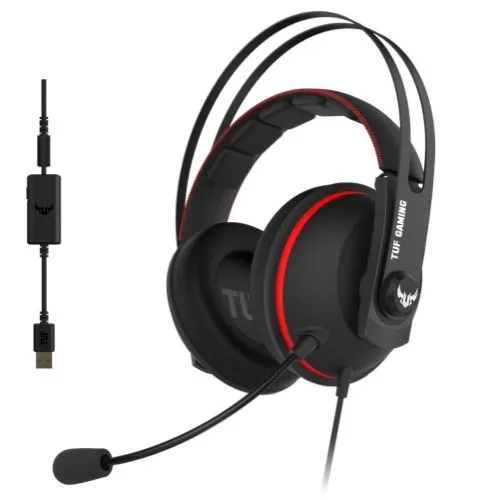 Asus TUF Gaming H7 7.1 Virtual Surround - gaming headset, red