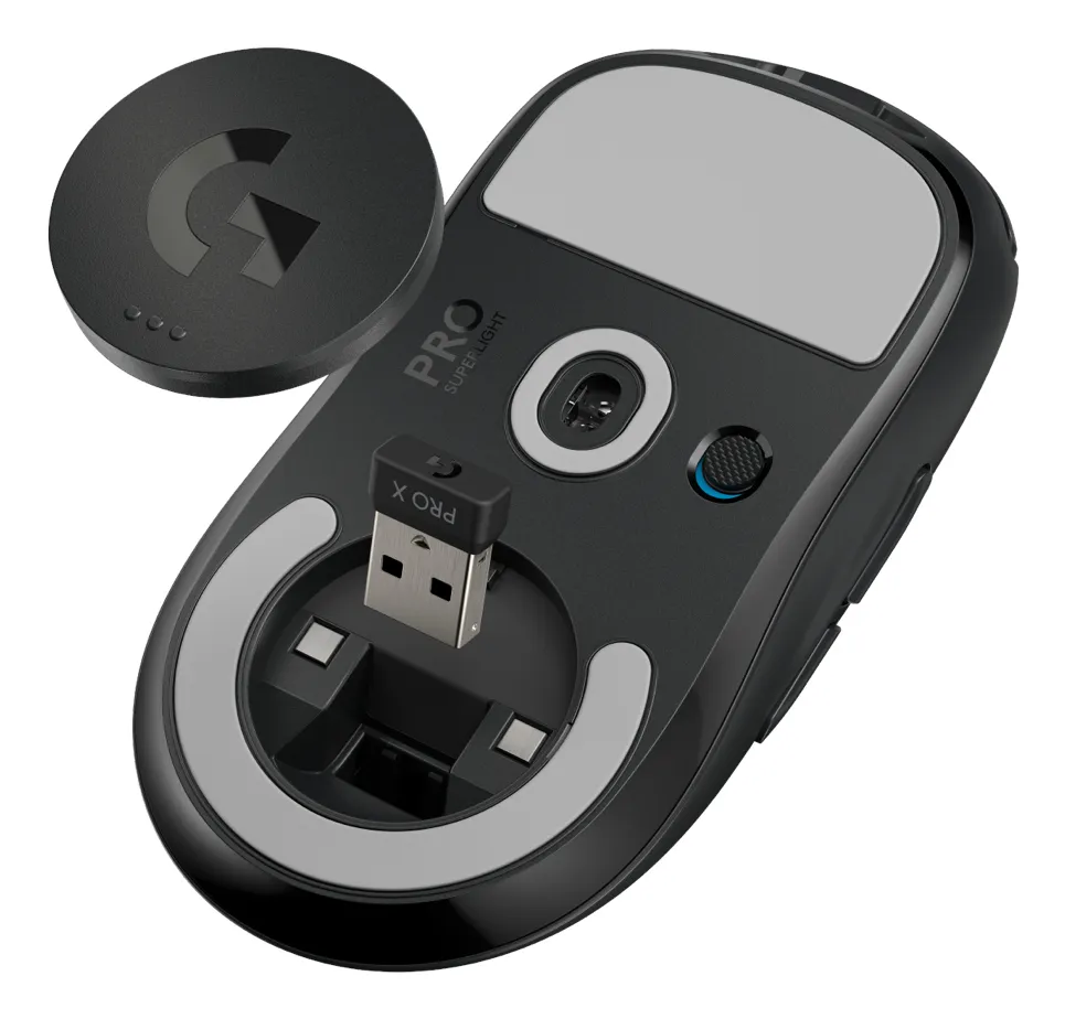 Logitech PRO X SUPERLIGHT tr&aring;dl&ouml;s gamingmus, vit