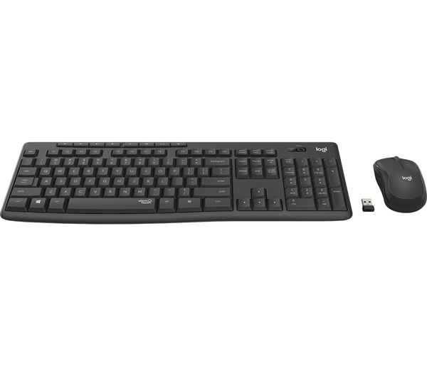 Logitech MK295 Silent -langaton n&auml;pp&auml;imist&ouml; ja hiiri, musta