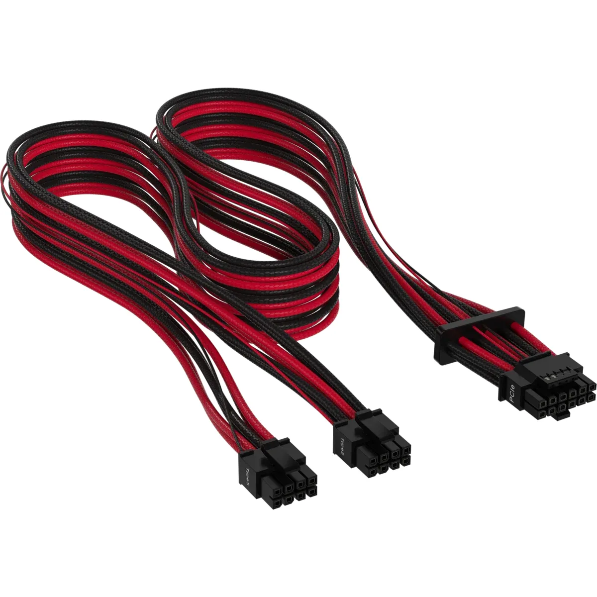 Corsair Premium Individually Sleeved 12+4pin PCIe Gen 5 12VHPWR 600W cable, Type 5 (Generation 4), BLACK/RED