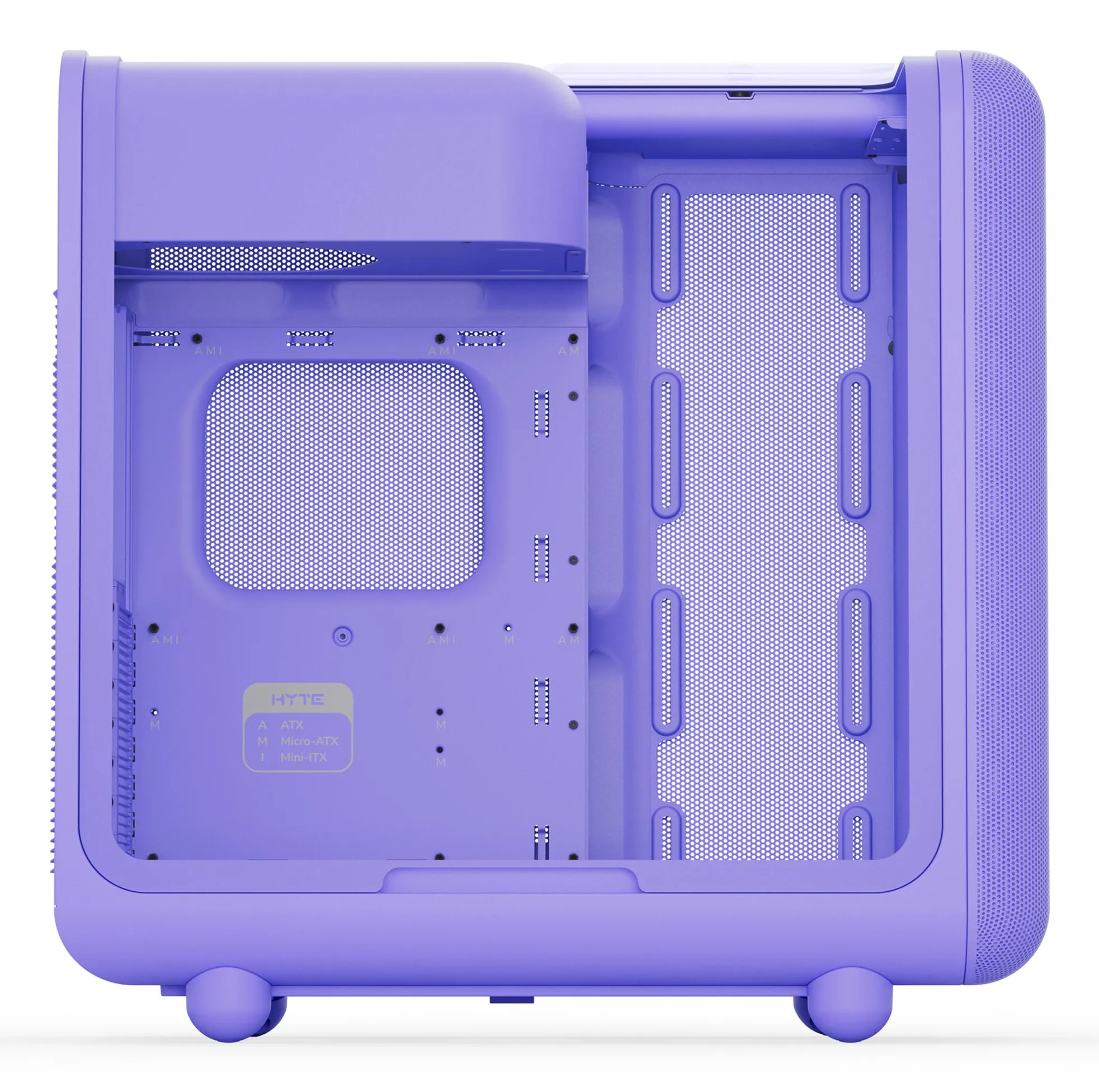 HYTE X50 midi-tower chassi med f&ouml;nster, Taro Milk