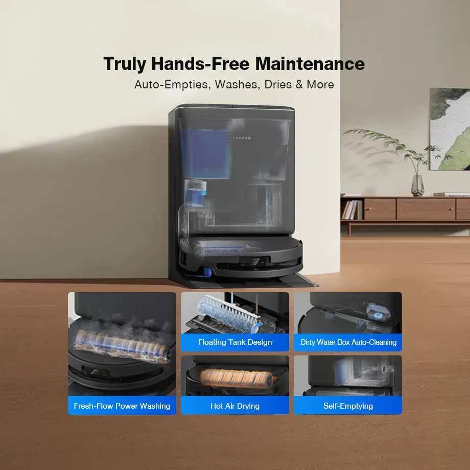 Ecovacs DEEBOT T90 PRO OMNI - robotdammsugare, vit
