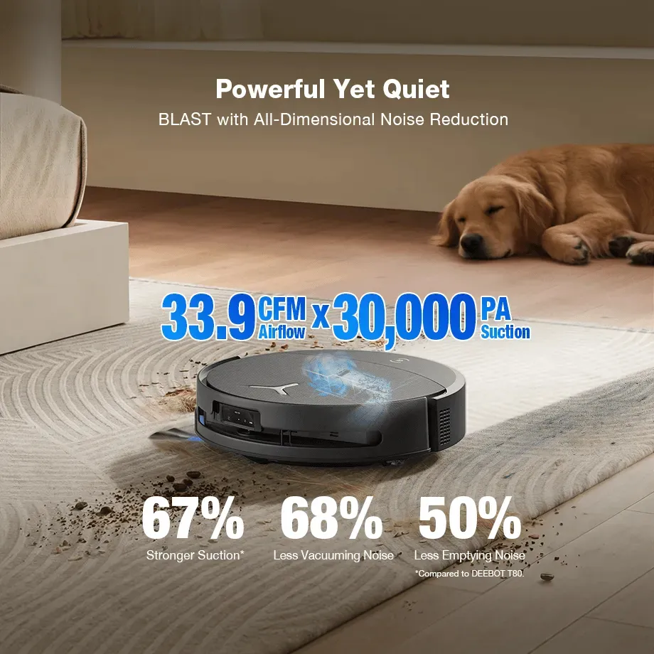 Ecovacs DEEBOT T90 PRO OMNI - robotdammsugare, vit