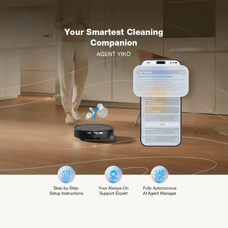 Ecovacs DEEBOT T90 PRO OMNI - robotdammsugare, vit