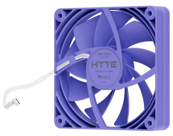 HYTE FA12 PWM Fan Kit, Fluid Dynamic Bearing, 120mm, 4-pack, Taro Milk