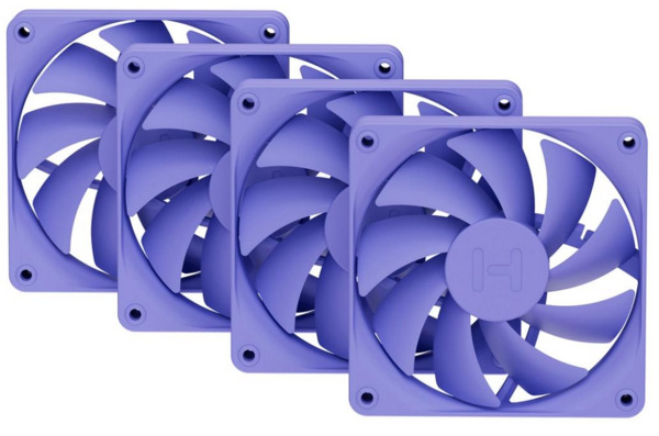 HYTE FA12 PWM Fan Kit, Fluid Dynamic Bearing, 120mm, 4-pack, Taro Milk