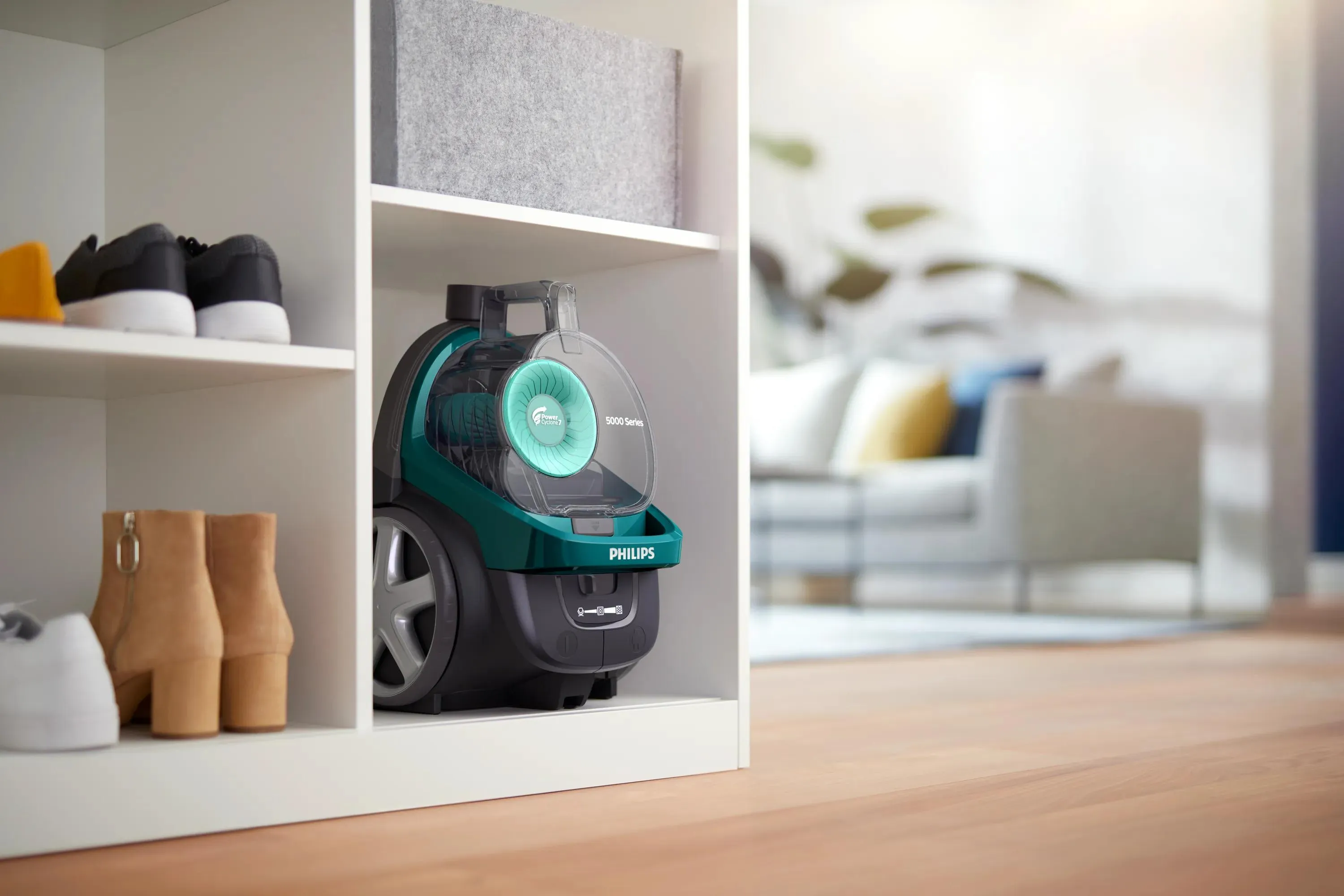 Philips PowerPro Active FC9555/09 1.5 L 900 W Bagless Cylinder vacuum cleaner, Green