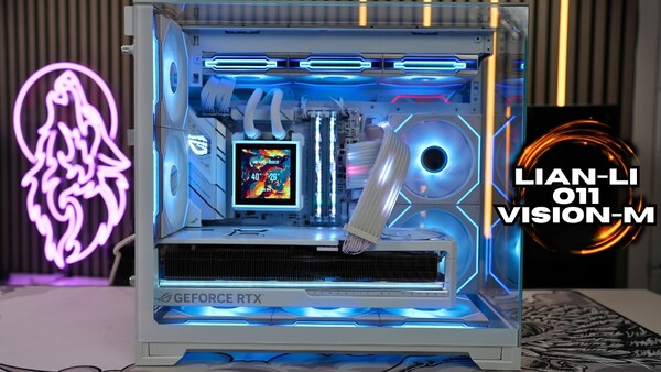 Lian Li O11 Vision-M Micro-ATX Case with window, White