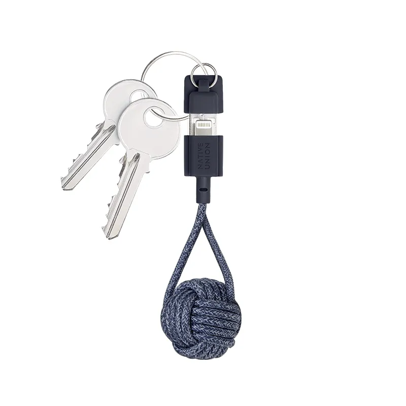 Native Union Key USB-A - Lightning -kaapeli, 15 cm, Indigo