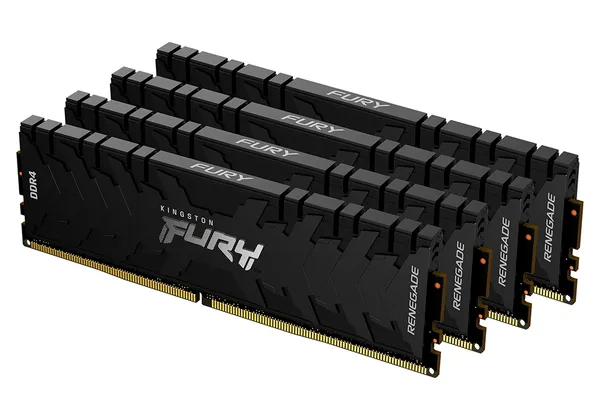 Kingston Fury Renegade 128 Gt (4 x 32 Gt) DDR4 3600MHz, CL18 -muisti, Musta