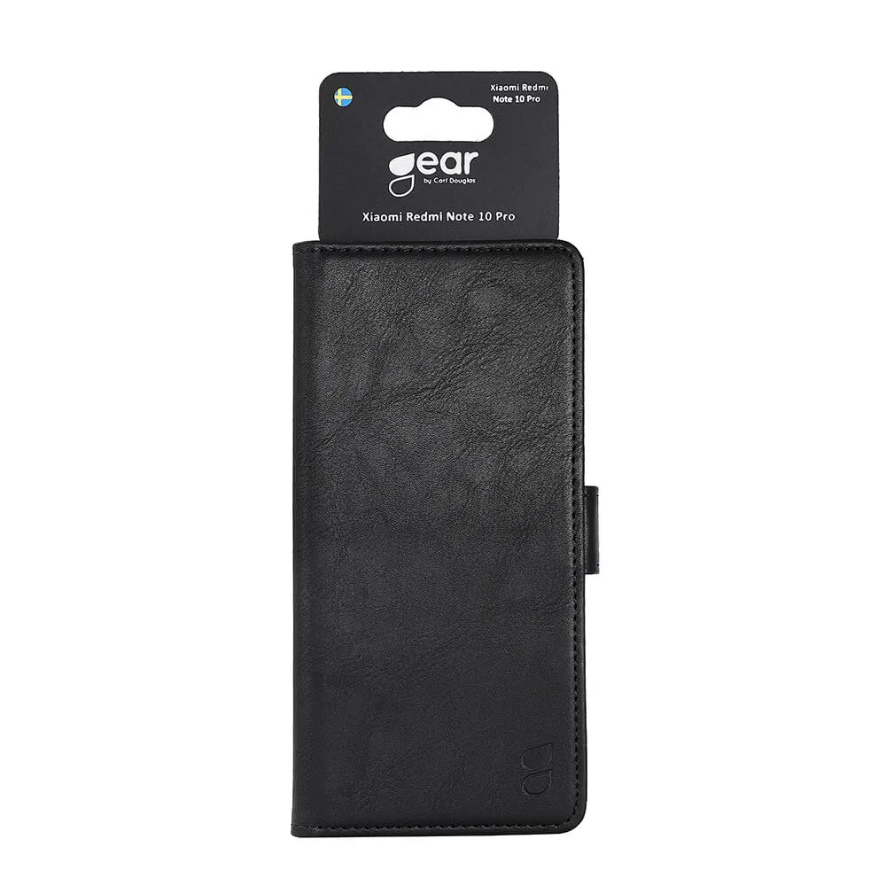 GEAR Wallet, Redmi Note 10 Pro - pl&aring;nboksfodral, Svart