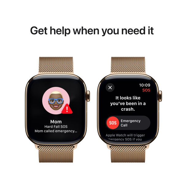 APPLE Watch Series 10 GPS + Cellular 46mm Gold Titanium Case with Gold Milanese Loop - M/L