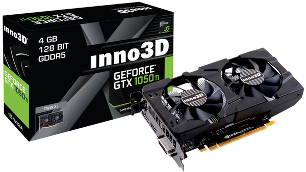 Inno3d GeForce GTX 1050 Ti 4GB -n&auml;yt&ouml;nohjain