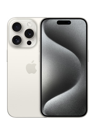 Kunnostettu iPhone 15 Pro 256 Gt, valkotitaani (Hyv&auml; kunto)