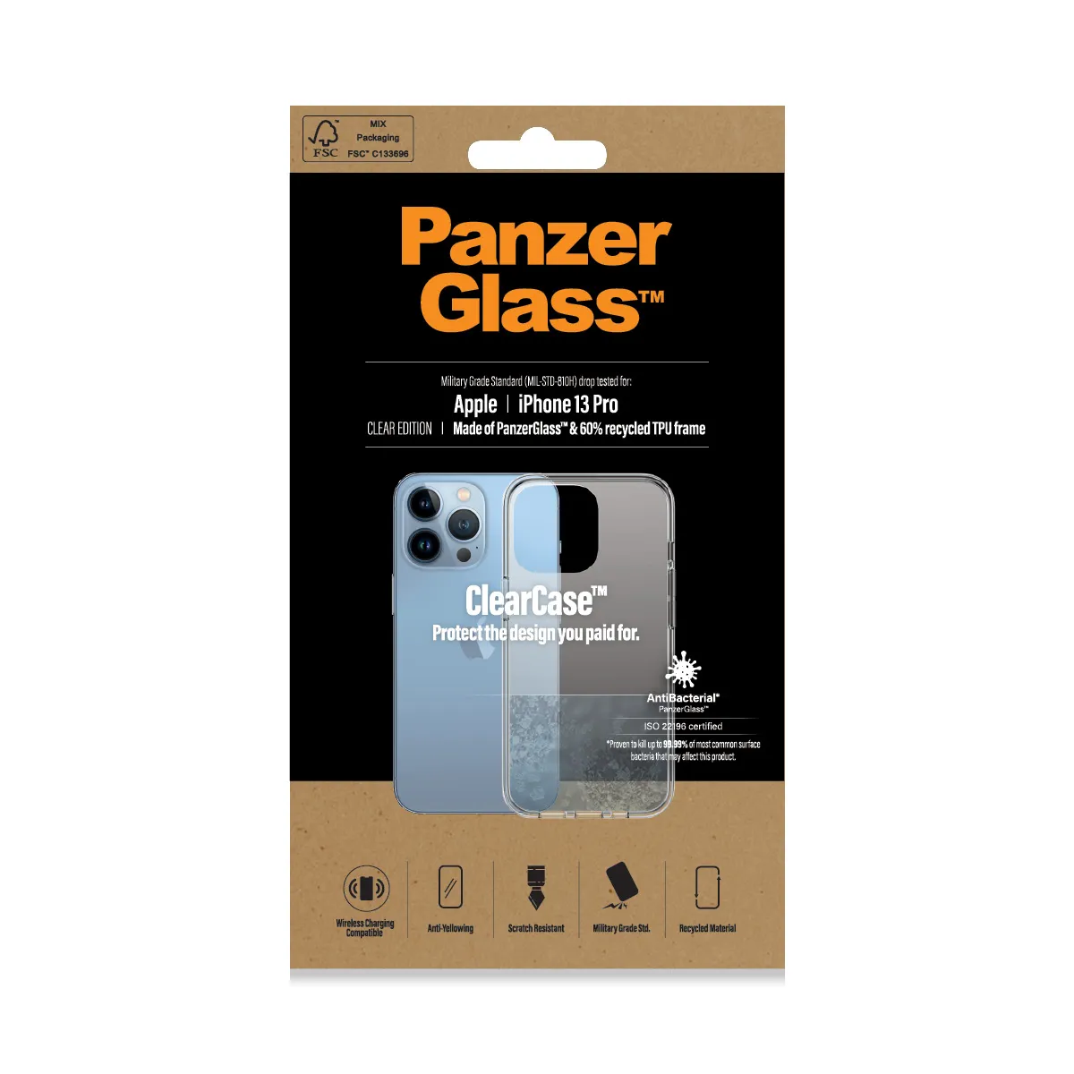 PanzerGlass ClearCase, iPhone 13 Pro - Case, Transparent