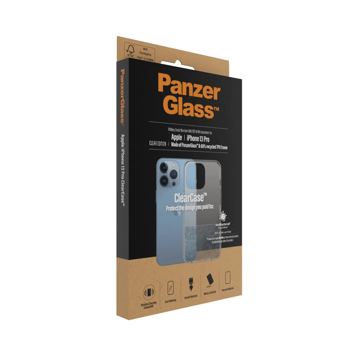 PanzerGlass ClearCase, iPhone 13 Pro - Case, Transparent