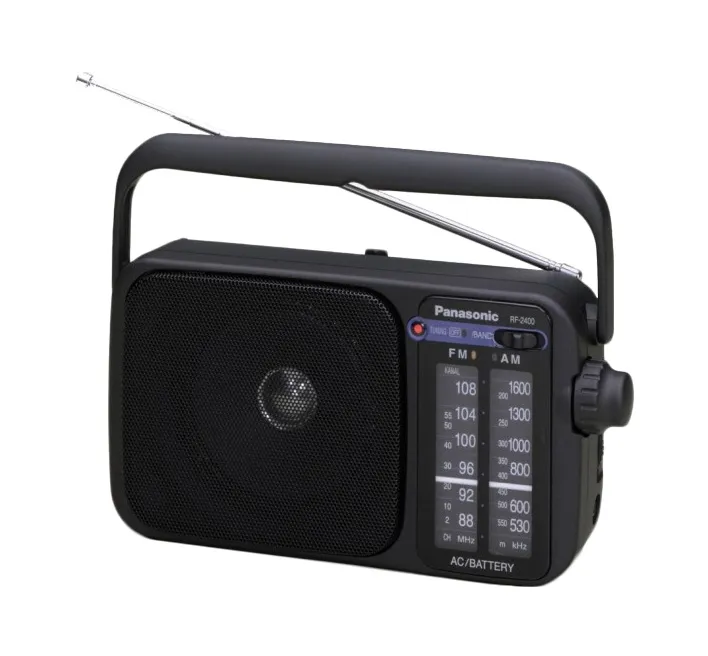 Panasonic RF-2400DEG-K Portable AM/FM Radio, Black