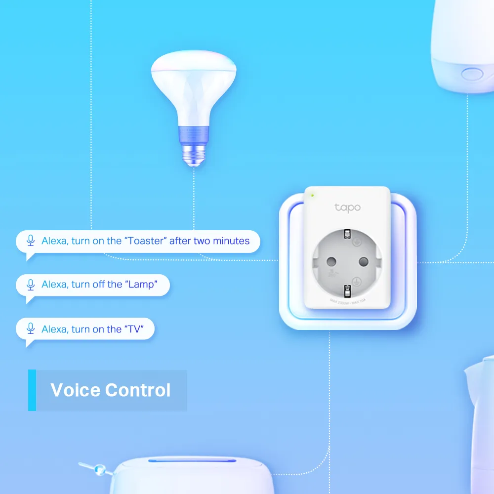 TP-Link Tapo P100 Mini Smart Wi-Fi Socket -&auml;lypistorasia, 4-pack