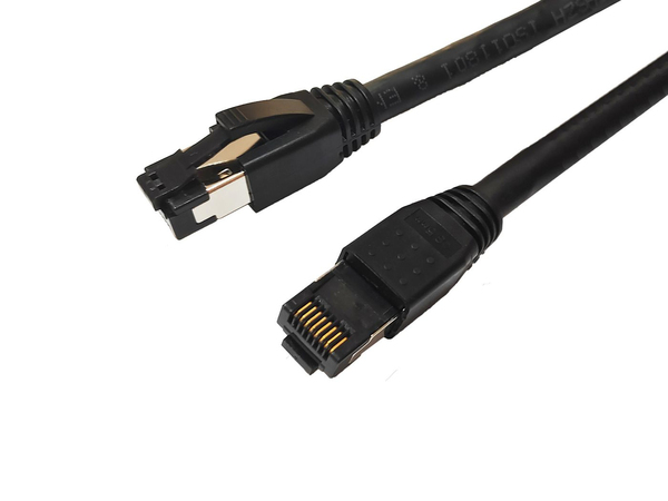 CAT8.1 S/FTP 0,25m Black LSZH