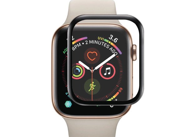 Apple Watch 4 40mm, Curved Silicate Glass, musta