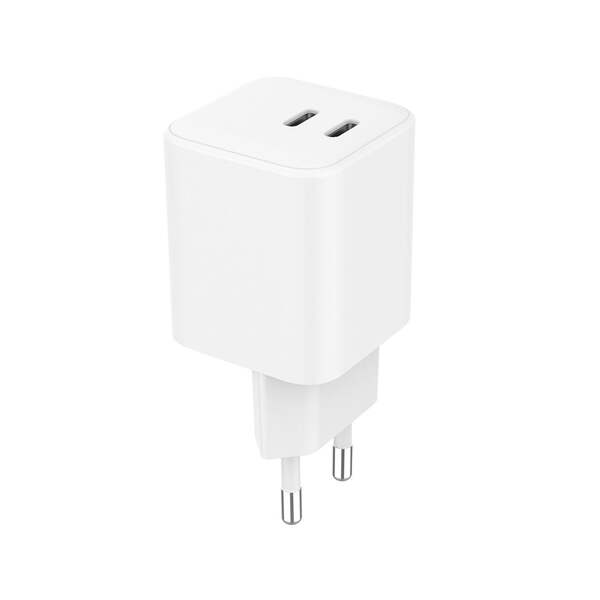 GEAR Charger 220V 2xUSB-C PD/PPS 65W GaN White