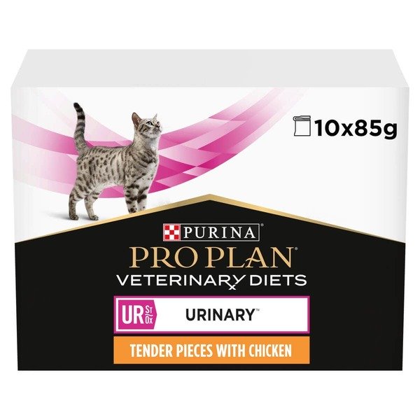 Purina Pro Plan Veterinary Diets UR Urinary Chicken, Wet food for cats, All Life Stages, 10 x 85g