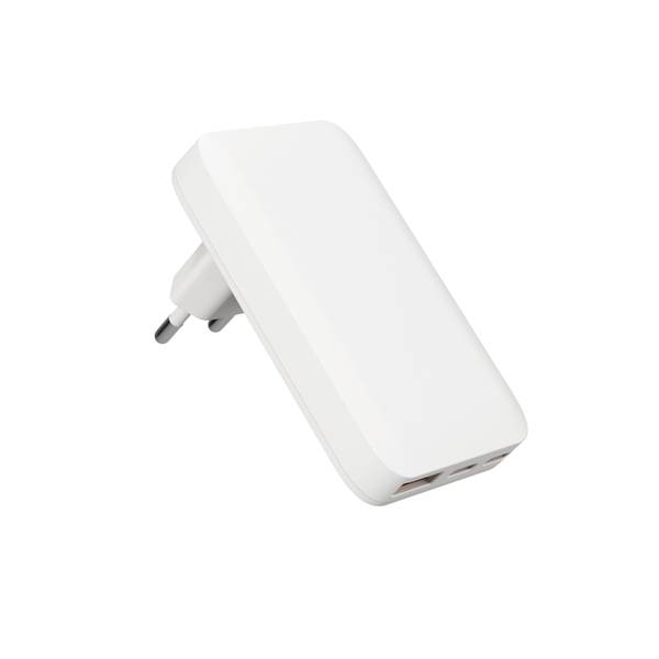 Epico Travel UltraBoost Flat GaN 65W Wall Charger EU65 | 2 &times; USB-C, 1&times; USB-A | White | Plugs for EU, UK, AU  &amp; &nbsp;US