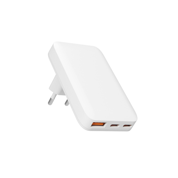 Epico Travel UltraBoost Flat GaN 65W Wall Charger EU65 | 2 &times; USB-C, 1&times; USB-A | White | Plugs for EU, UK, AU  &amp; &nbsp;US