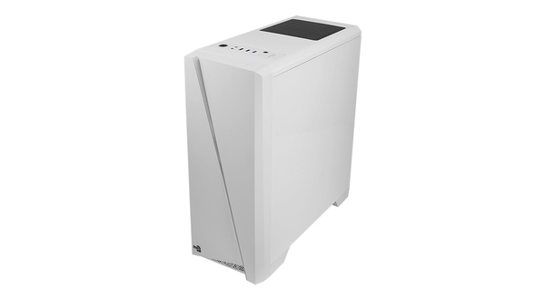 AeroCool Cylon -miditornikotelo ikkunalla ja RGB-valaistuksella, valkoinen