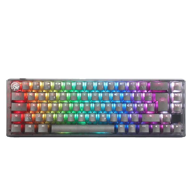 Ducky One 3 Aura Black Nordic 65% Cherry Silent Red -gaming keyboard