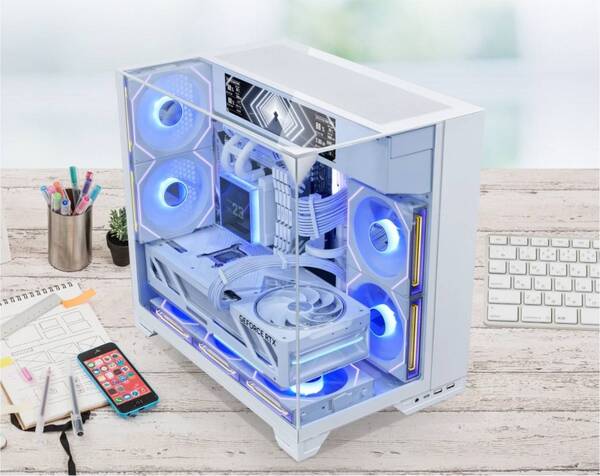 Lian Li O11 Vision-M Micro-ATX Case with window, White