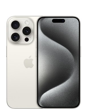 Kunnostettu iPhone 15 Pro 256 Gt, valkotitaani (Hyv&auml; kunto)