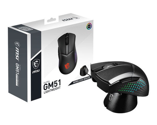 MSI Clutch GM51 Lightweight - wireless gaming mouse, black