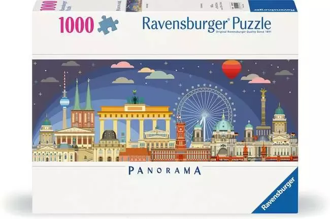 Ravensburger Panorama: Night in Berlin - puzzle, 1000 pcs