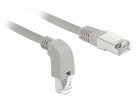 Delock Network cable RJ45 Cat.6 S/FTP downwards angled / straight 0.5