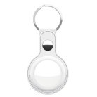 KeyBudz Leather Keyring, AirTag - keychain, White (2pcs)