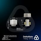 Thermal Grizzly DeltaMate Fitting ST16, Water Cooling Compression Fitting, Matt Nickel