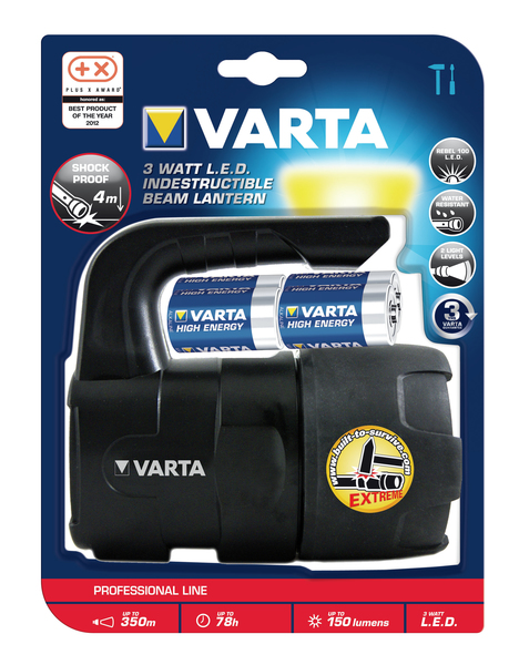 Varta 3W Indestructible LED K&auml;sivalaisin