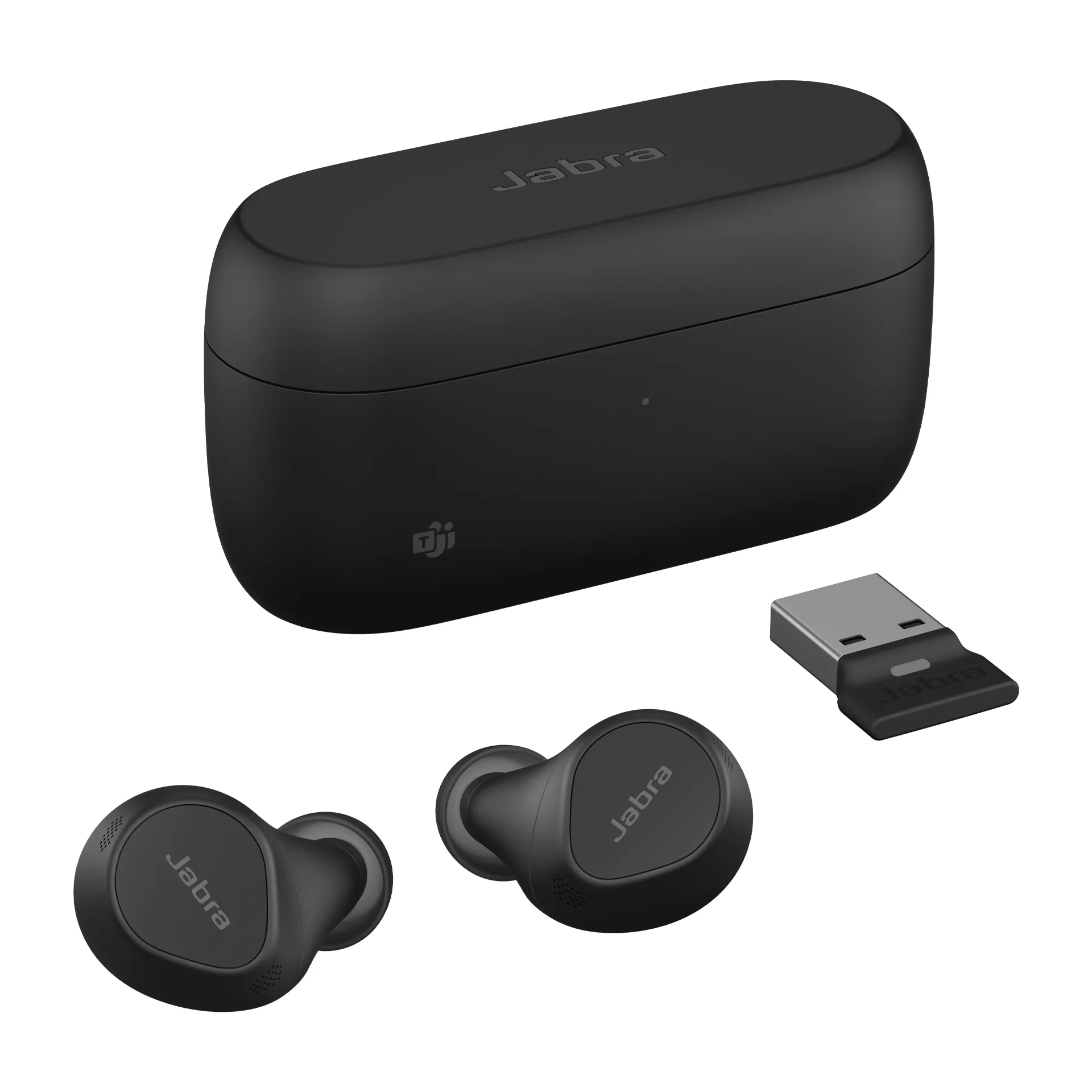 Jabra Evolve2 Buds USB-A MS Wireless Earbuds with USB-A adapter, Black