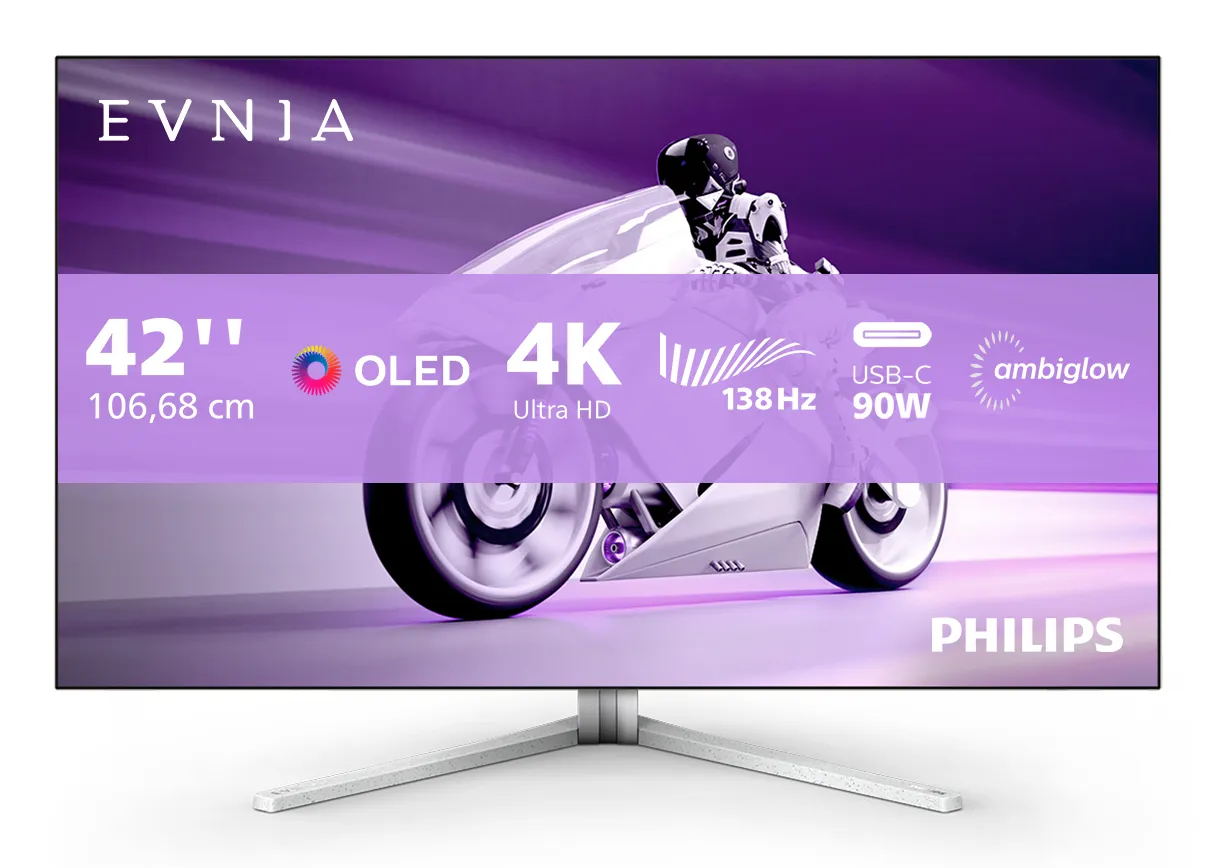 Philips Evnia 42M2N8900 42" 4K UHD, OLED Gaming Monitor with USB-C hub