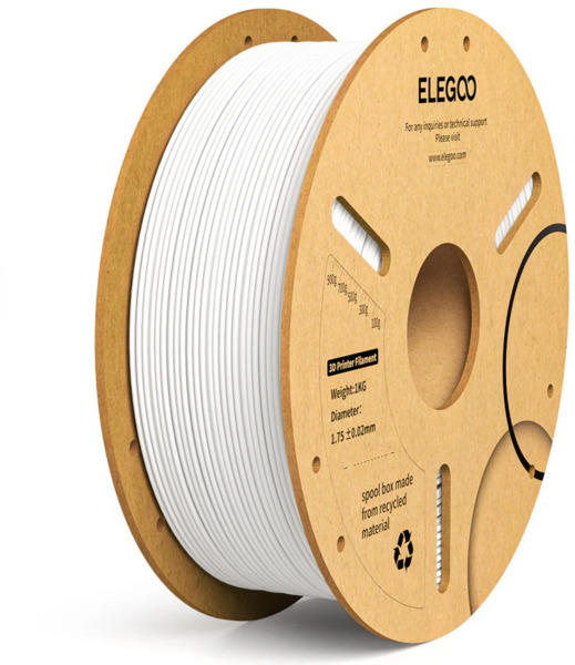ELEGOO PLA+ 1.75 mm, 1 kg -3D-tulostusfilamentti, valkoinen